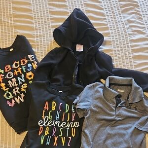 Boys Random Lot - 3 Hooded Sweatshirts 1 Polo